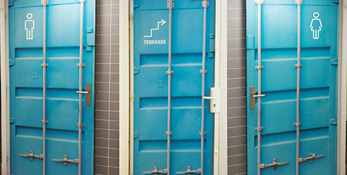 Sticker trompe l’oeil habillage porte