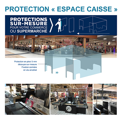 Protections sur mesure Covid19 Caisses