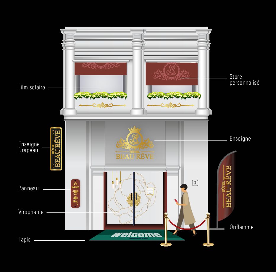 DESSIN HOTEL extérieur site