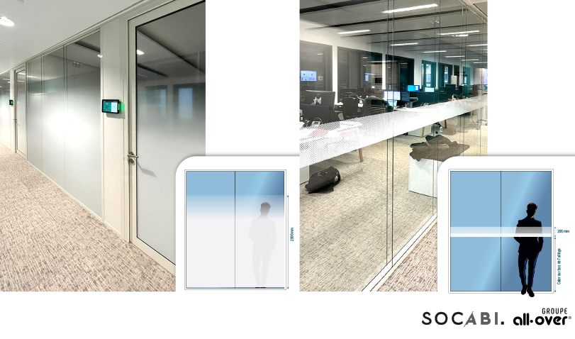 vitrophanie cloisons vitrées Socabi- all-over