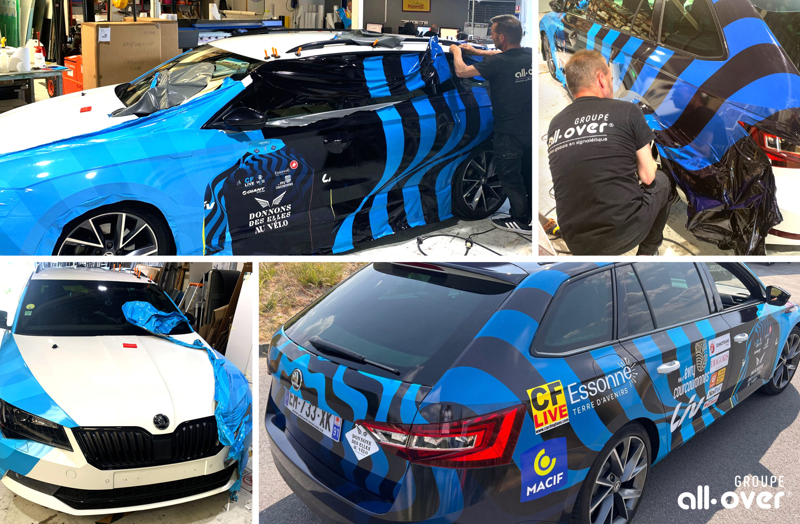 covering totale skoda tour de france-groupe all-over