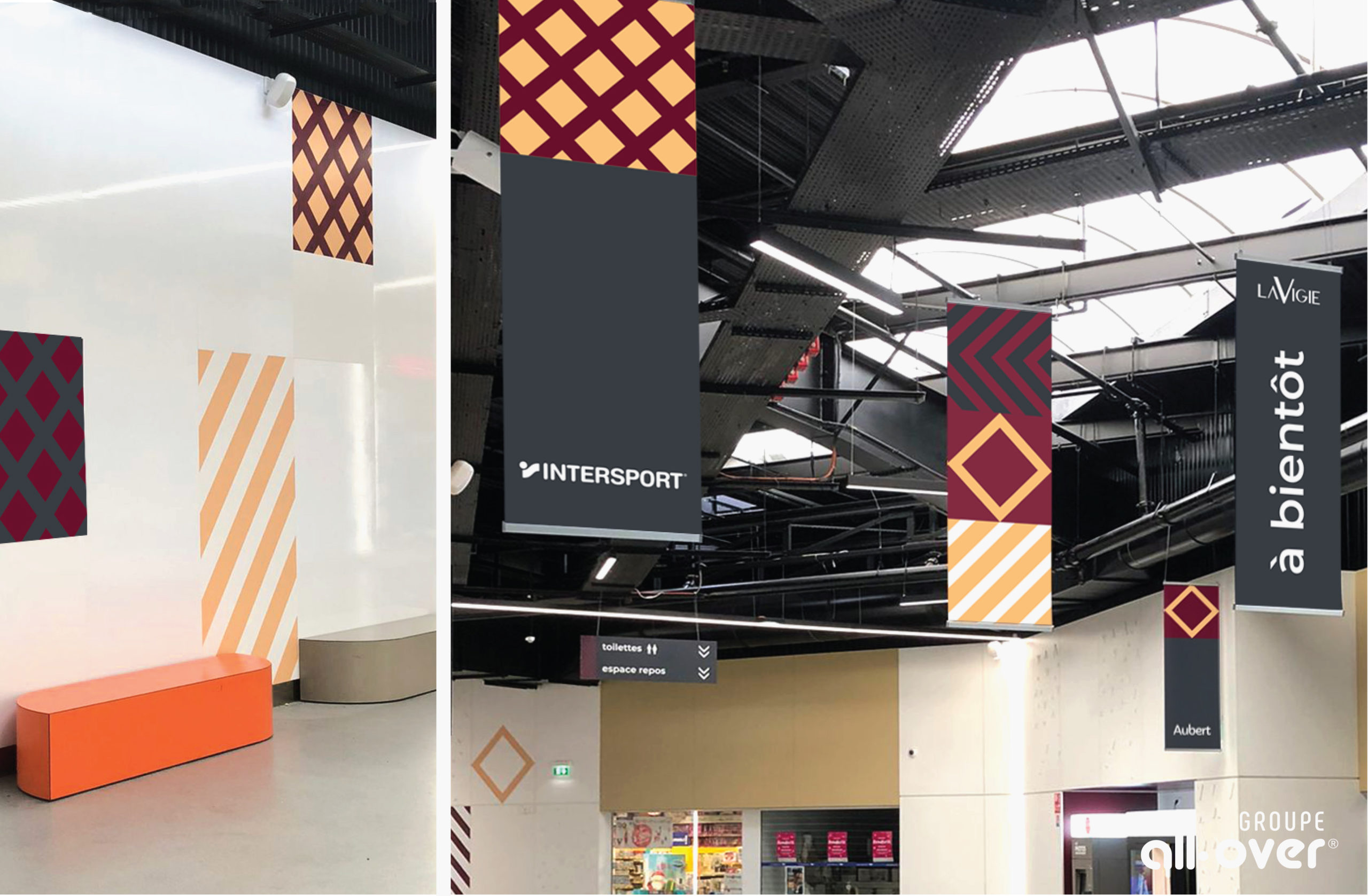 directionnels centre commercial – groupe all-over