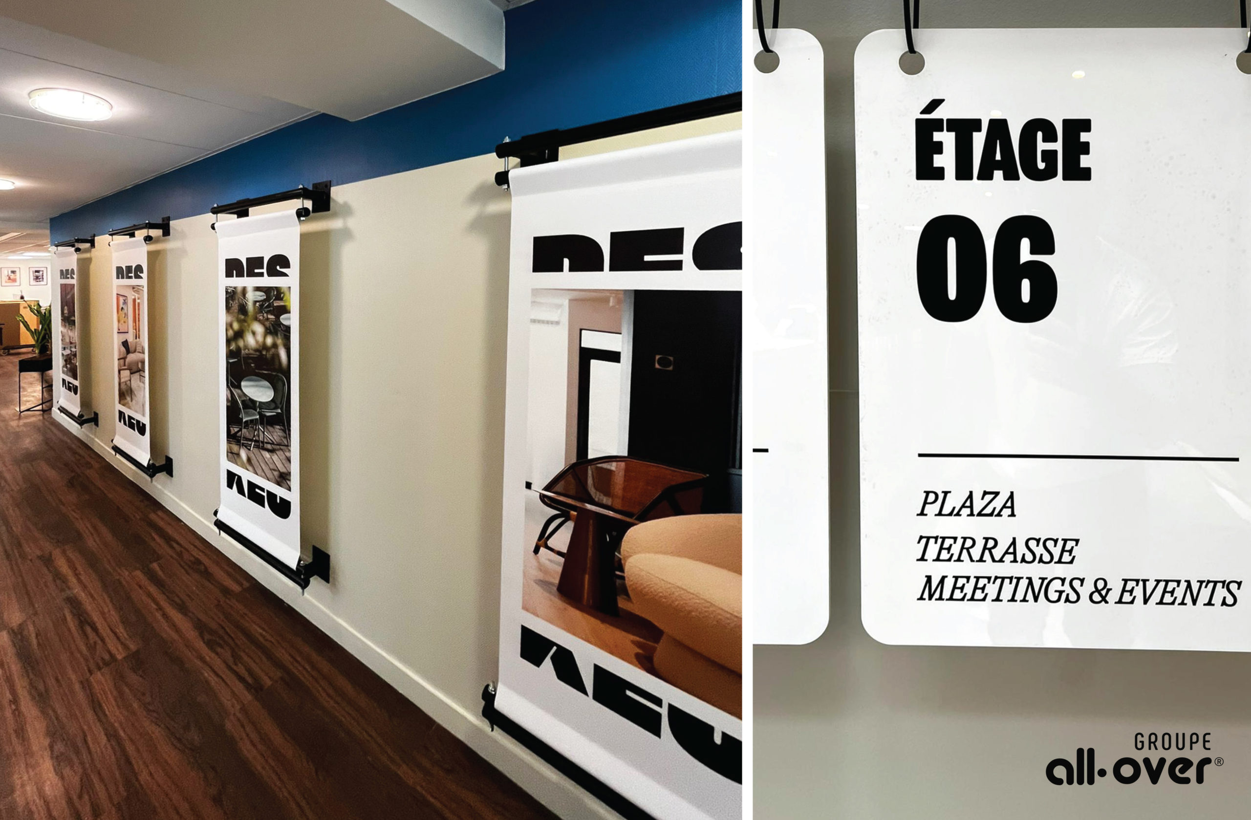 Signalétique tendance – groupe all-over