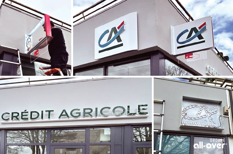 Déploiement enseigne crédit agricole-all-over