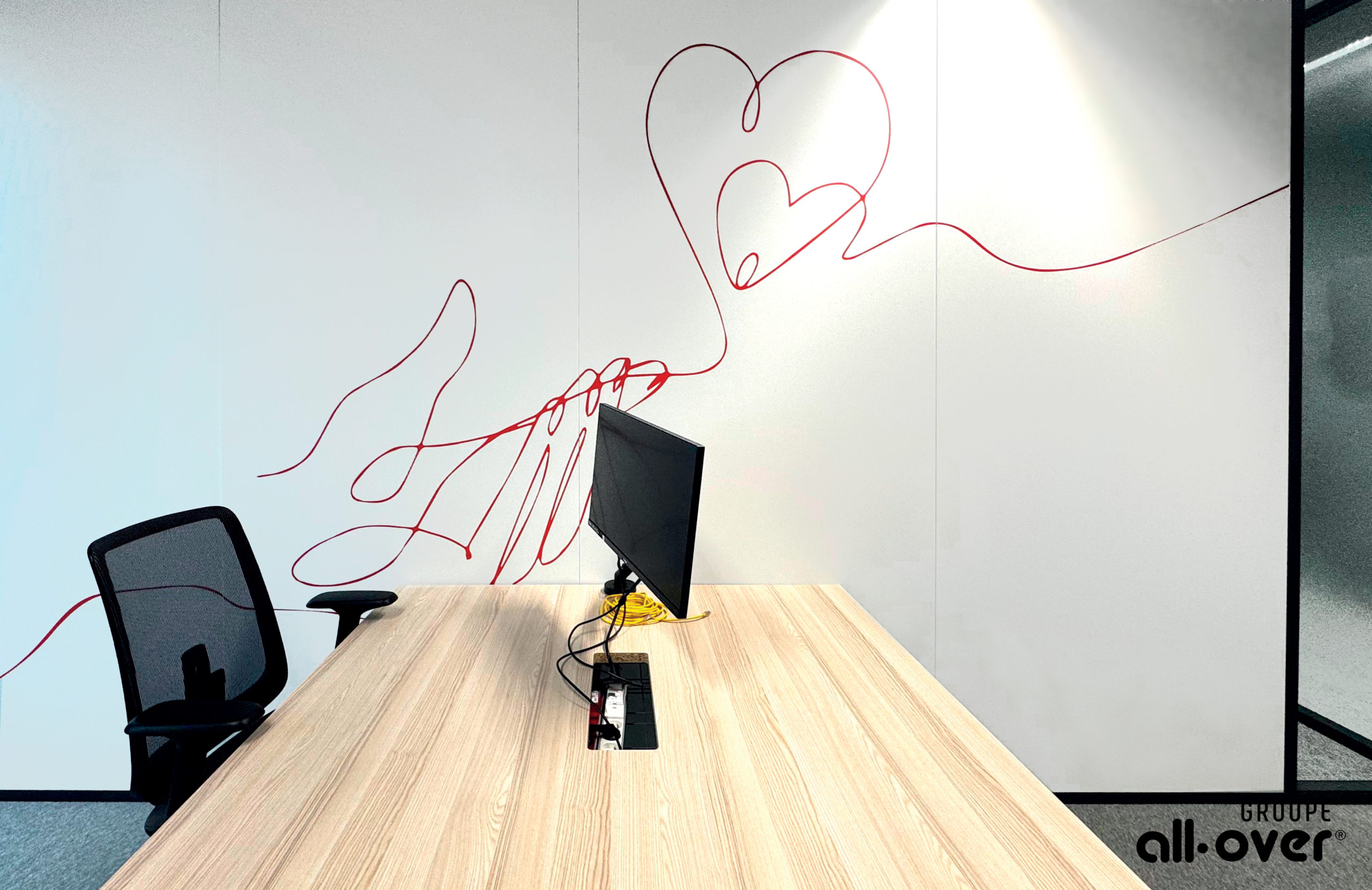 illustration murale découpée- groupe all-over